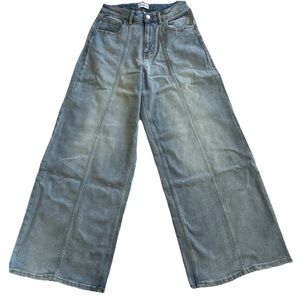 The Drop Extra Baggy Wide Leg Light Wash Frida Denim Jeans-28-Boho Comfy Casual